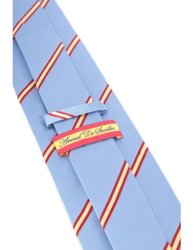 Corbata Bandera España Ancha - Celeste