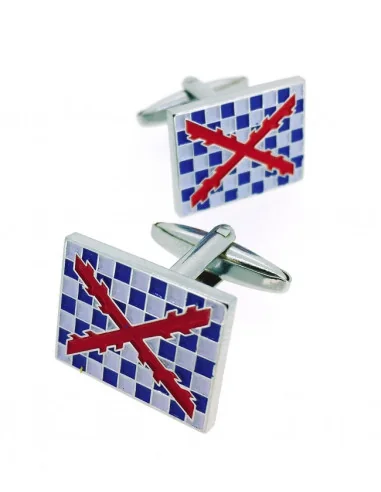 Gemelos con la Bandera del Tercio de Spinola