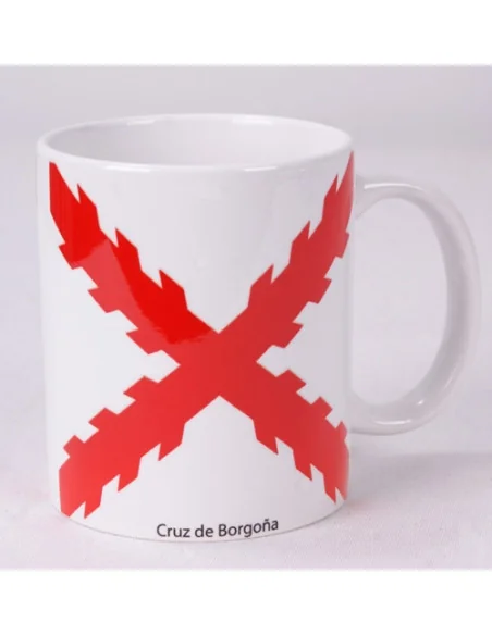 Taza Cerámica Cruz Borgoña