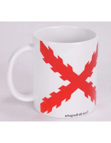 Taza Cerámica Cruz Borgoña