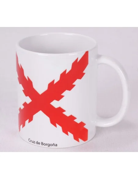 Taza Cerámica Cruz Borgoña