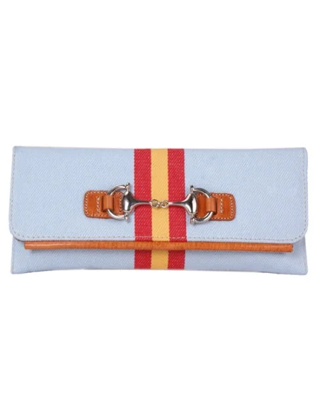 Cartera de Mano Celeste Bandera España