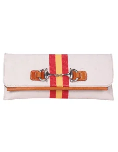 Cartera de Mano Beige Bandera España 2