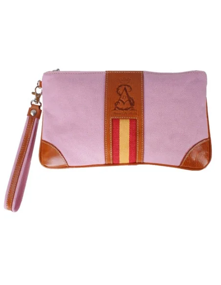 Cartera de Mano Lona Rosa