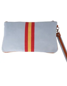 Cartera de Mano Lona Celeste 2