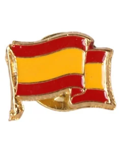 Pin esmaltado de la Bandera de España ondeante, sin escudo. 2