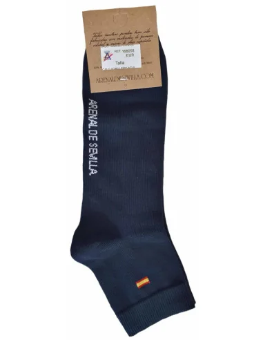 Calcetines Tobilleros Marinos con Bandera de España