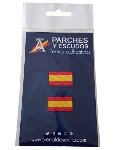 Pack 2 Parches Bandera España Sin Escudo Mini