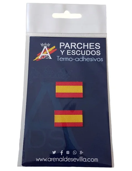 Pack 2 Parches Bandera España Sin Escudo Mini