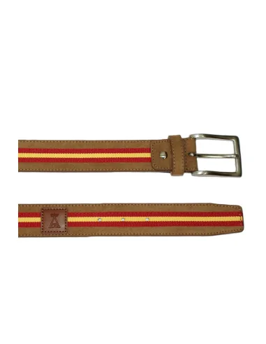 Cinturón Piel- Serraje Bandera España Cuero