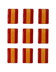 Pegatinas Mini Pack de 9 Bandera Española Relieve