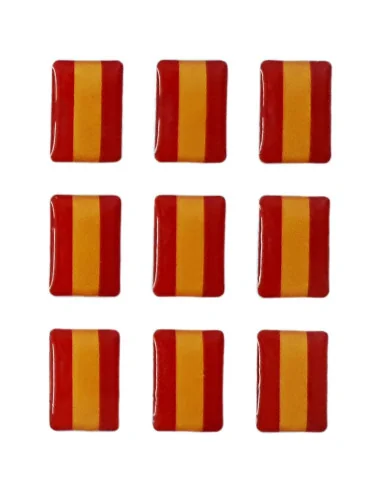 Pegatinas Mini Pack de 9 Bandera Española Relieve