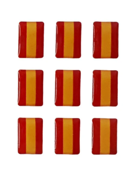 Pegatinas Mini Pack de 9 Bandera Española Relieve
