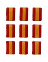 Pegatinas Mini Pack de 9 Bandera Española Relieve