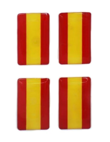 Pegatina Bandera España sin Escudo 4 unidades con volumen