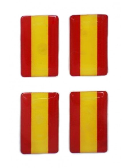 Pegatina Bandera España sin Escudo 4 unidades con volumen