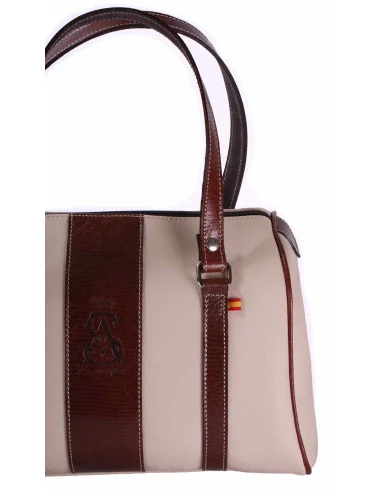 Bolso Bandera España en Pelo de Potro Camel /Marrón