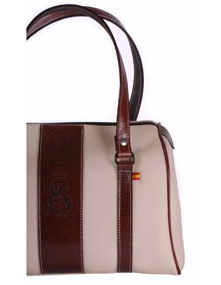 Bolso Bandera España en Pelo de Potro Camel /Marrón