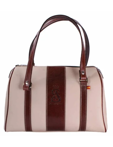 Bolso Bandera España en Pelo de Potro Camel /Marrón