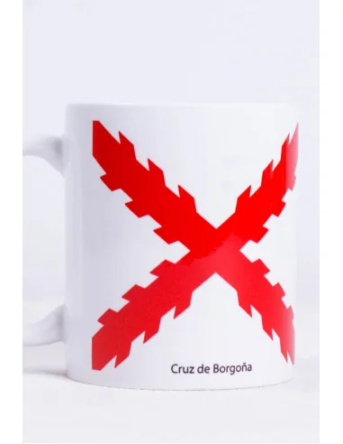 Taza Cerámica Cruz Borgoña