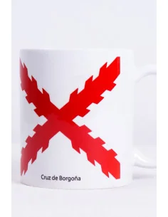 Taza Cerámica Cruz Borgoña