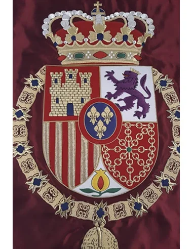 Bandera Real de Felipe VI Bordada a Mano