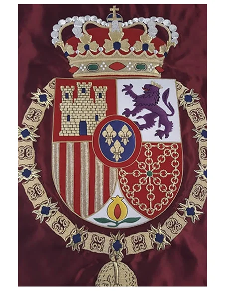 Bandera Real de Felipe VI Bordada a Mano