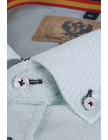 Camisa Hombre Oxford Verde Bandera España