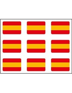 Pegatinas Mini Pack de 9 Bandera Española