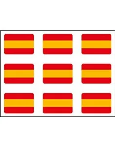 Pegatinas Mini Pack de 9 Bandera Española