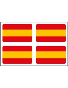 Pegatina Bandera España sin Escudo x4