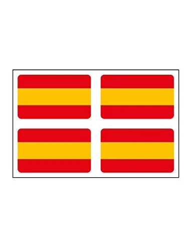 Pegatina Bandera España sin Escudo x4