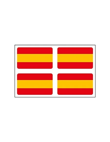 Pegatina Bandera España sin Escudo x4