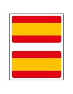 Pegatina Bandera España Relieve 2 Unidades