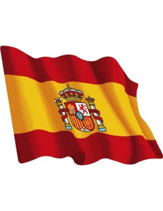 Pegatina Bandera España Actual Ondeante