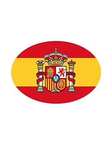 Pegatina España Ovalada - Pequeña 8 cm