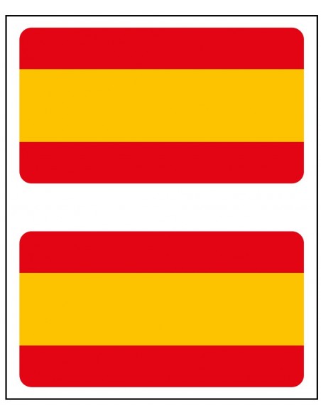 Pegatina Bandera España Plana x2