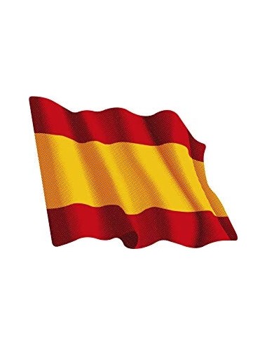 Pegatina Bandera España Ondeante