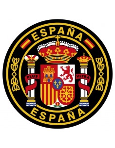 Pegatina redonda con el Escudo de España