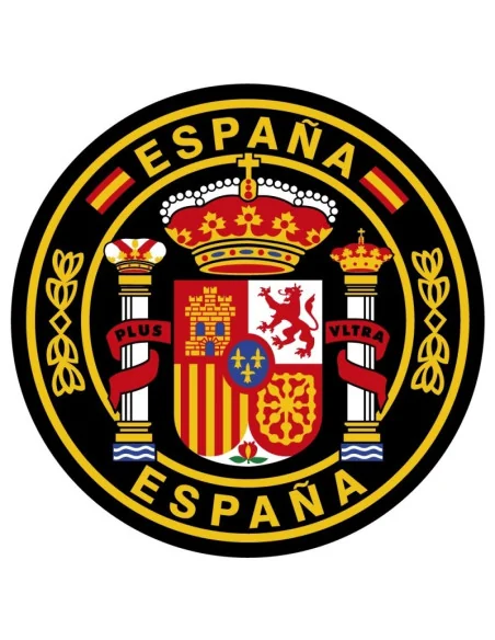 Pegatina redonda con el Escudo de España