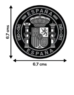 Pegatina redonda con el Escudo de España 2
