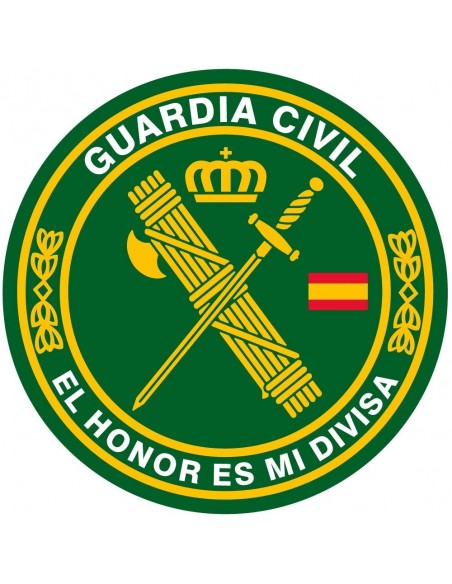 Pegatina Redonda Guardia Civil Mediana