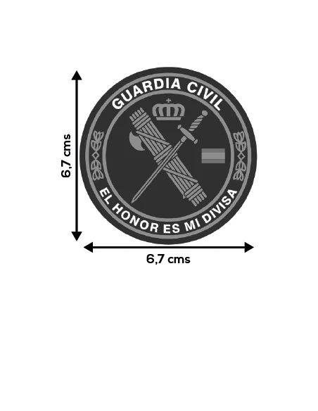Pegatina Redonda Guardia Civil Mediana