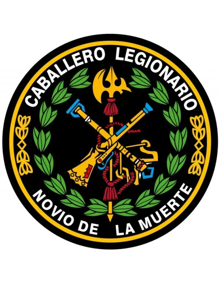 Pegatina Redonda de la Legión Española con el Laurel