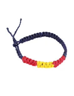 Pulsera Hilo Encerado Azul Bandera España Grande