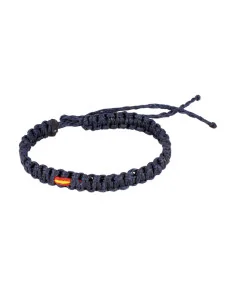 Pulsera Hilo Encerado Azul Bandera España Pequeña