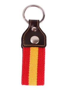 Llavero Loneta y Cuero Bandera España