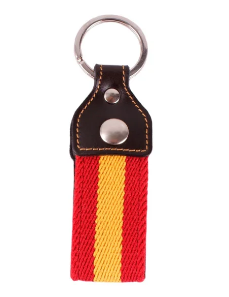 Llavero Loneta y Cuero Bandera España
