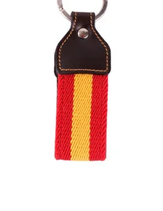 Llavero Loneta y Cuero Bandera España 2