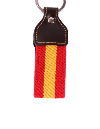 Llavero Loneta y Cuero Bandera España